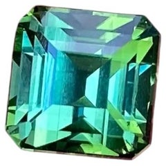2.52 Ct. Yellowish-GREEN Tourmaline natural loose gemstone, Octagon cut