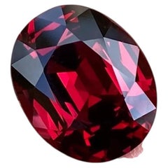 Certified 10.84 Ct. Natural Rhodolite Garnet loose gemstone, Oval cut, Tanzania