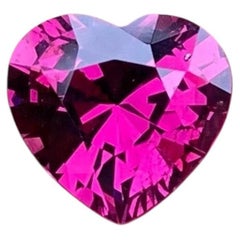 Certified 2.53 Ct. Natural Rhodolite Garnet loose gemstone, Heart cut, Tanzania
