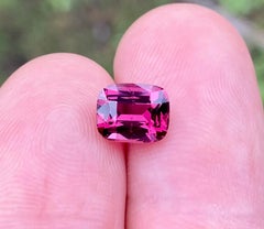Certified 2.75 Ct. Natural Rhodolite Garnet loose gemstone, Cushion, Tanzania