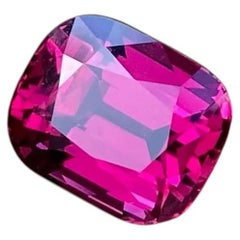 Certifié 3,78 carats. Garnet rhodolite naturel, pierre brute, taille « coussin », Tanzanie