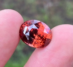 17 Ct Natural Zircon gemstone, Oval cut, Mined Sri Lanka. Certificate GFCO.