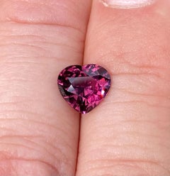 GFCO Certified Natural 2.30 Ct. Purplish-Pink Spinel gemstone, Heart, Tanzanaia
