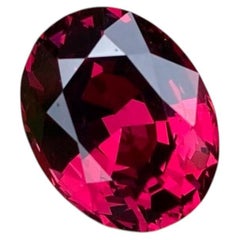 Certified 8.04 Ct. Natural Rhodolite Garnet loose gemstone, Oval cut, Tanzania