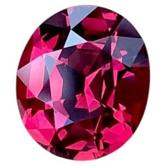 Certified 4.15 Ct. Natural Rhodolite Garnet loose gemstone, Oval cut, Tanzania