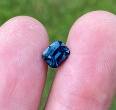 Certified Natural 2.07 Ct. Cobalt blue Spinel loose gemstone, Cushion cut.