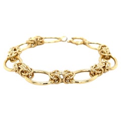 18K Yellow Gold Byzantine Chain Bracelet