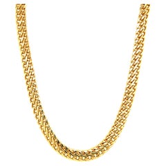 Collier à double chaîne en or jaune 18 carats