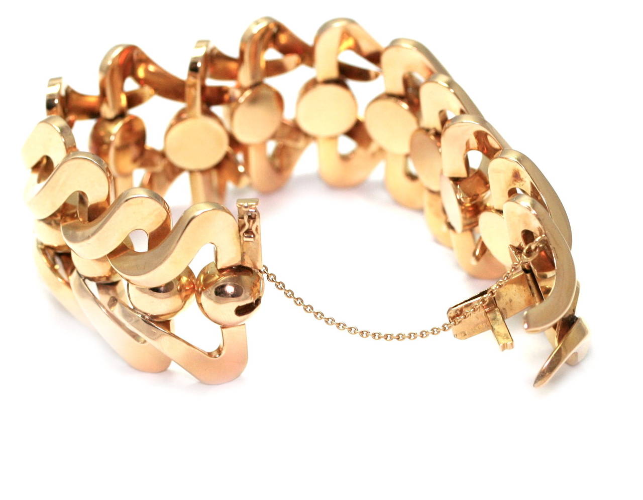 French 1940s Gold Bracelet In Good Condition In Monte Carlo, MC