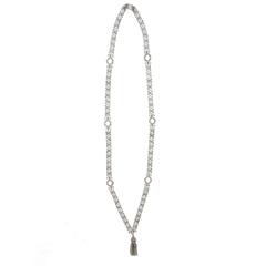 Antique Rare necklace in Platinium, Pearls and Diamonds 1900 - 1905