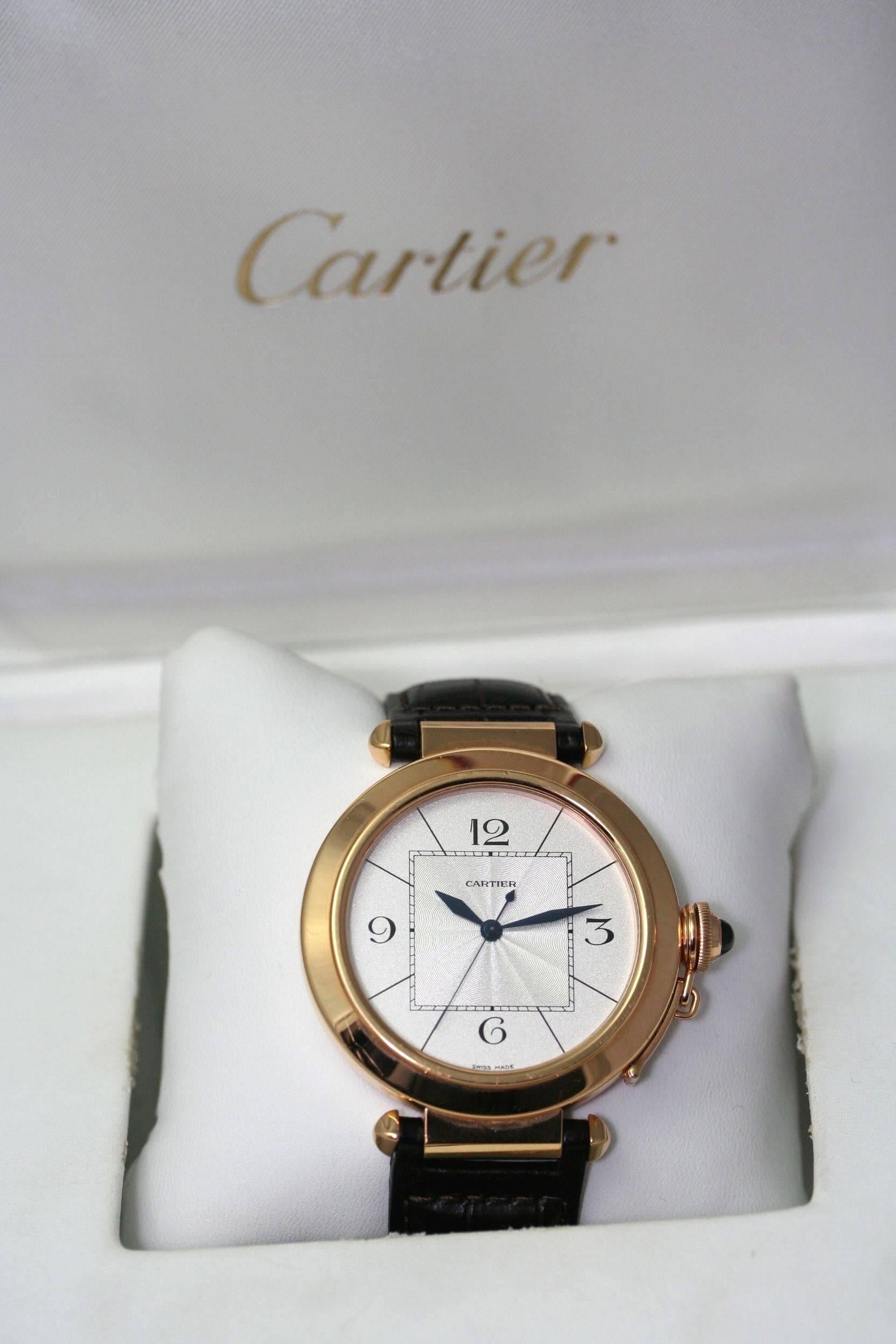 Women's or Men's Cartier Rose Gold Pasha Automatic Wristwatch