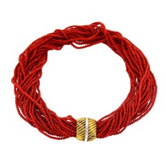 Sardinia Red Coral Necklace