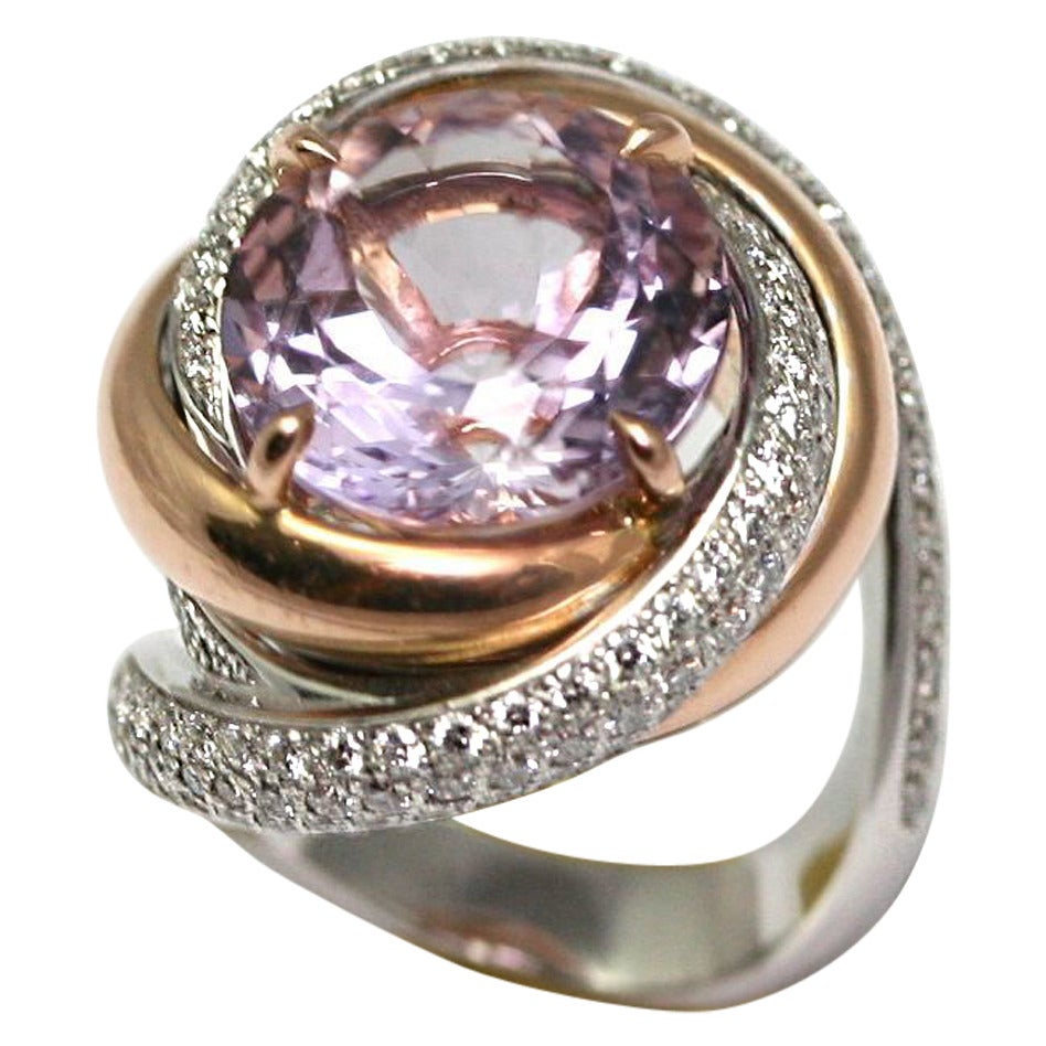 Cartier Paris Amethyst Diamond Gold Ring