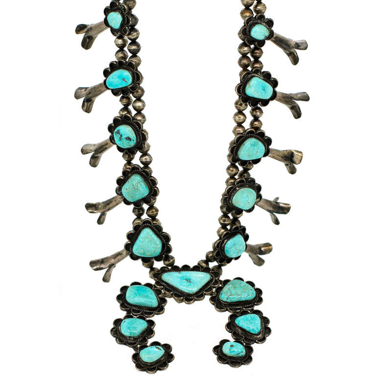 Navajo Turquoise Silver Necklace, Belonged to Andy Warhol