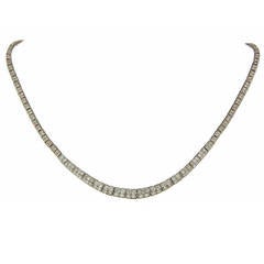 Antique Tiffany & Co. Art Deco Diamond Platinum Necklace c1920s