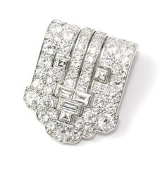 Van Cleef & Arpels diamond platinum Clip