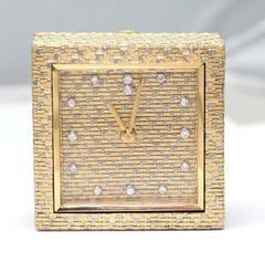 Boucheron diamond gold Alarm clock