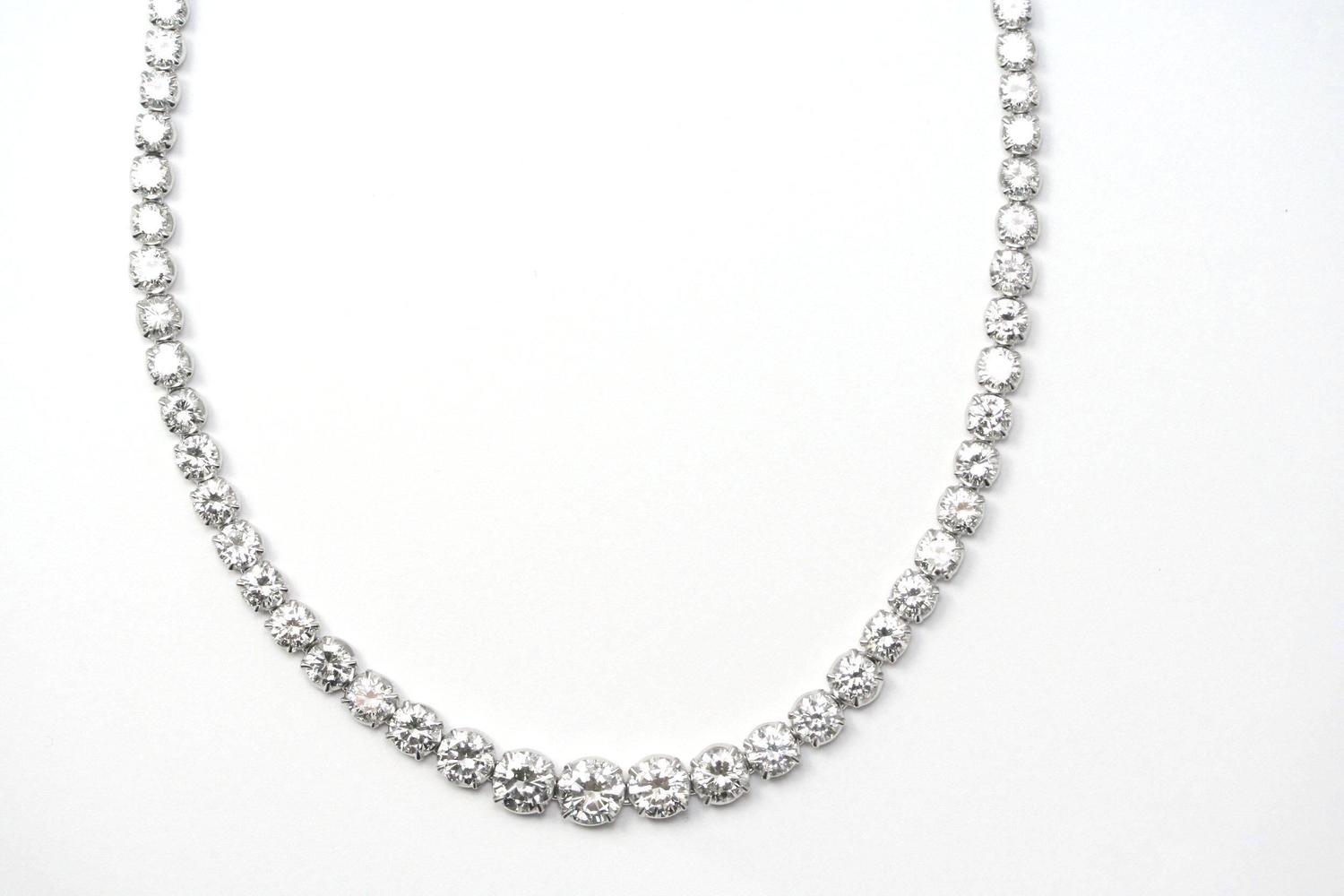 cartier diamond riviere necklace