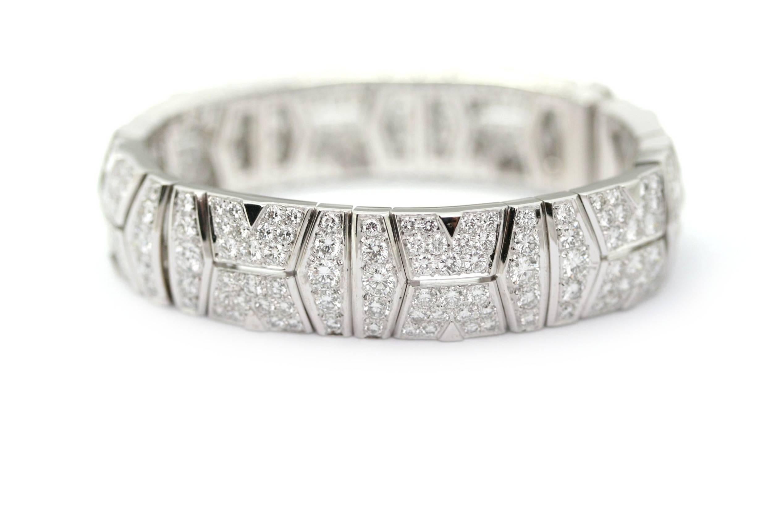 Cartier London semi rigid diamond gold Bracelet  1