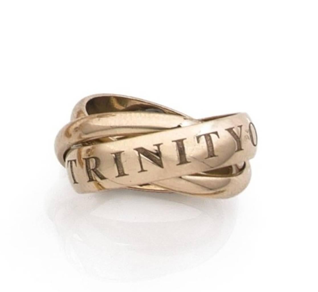 Cartier Trinity Three Color Gold Ring In Excellent Condition In Monte Carlo, MC