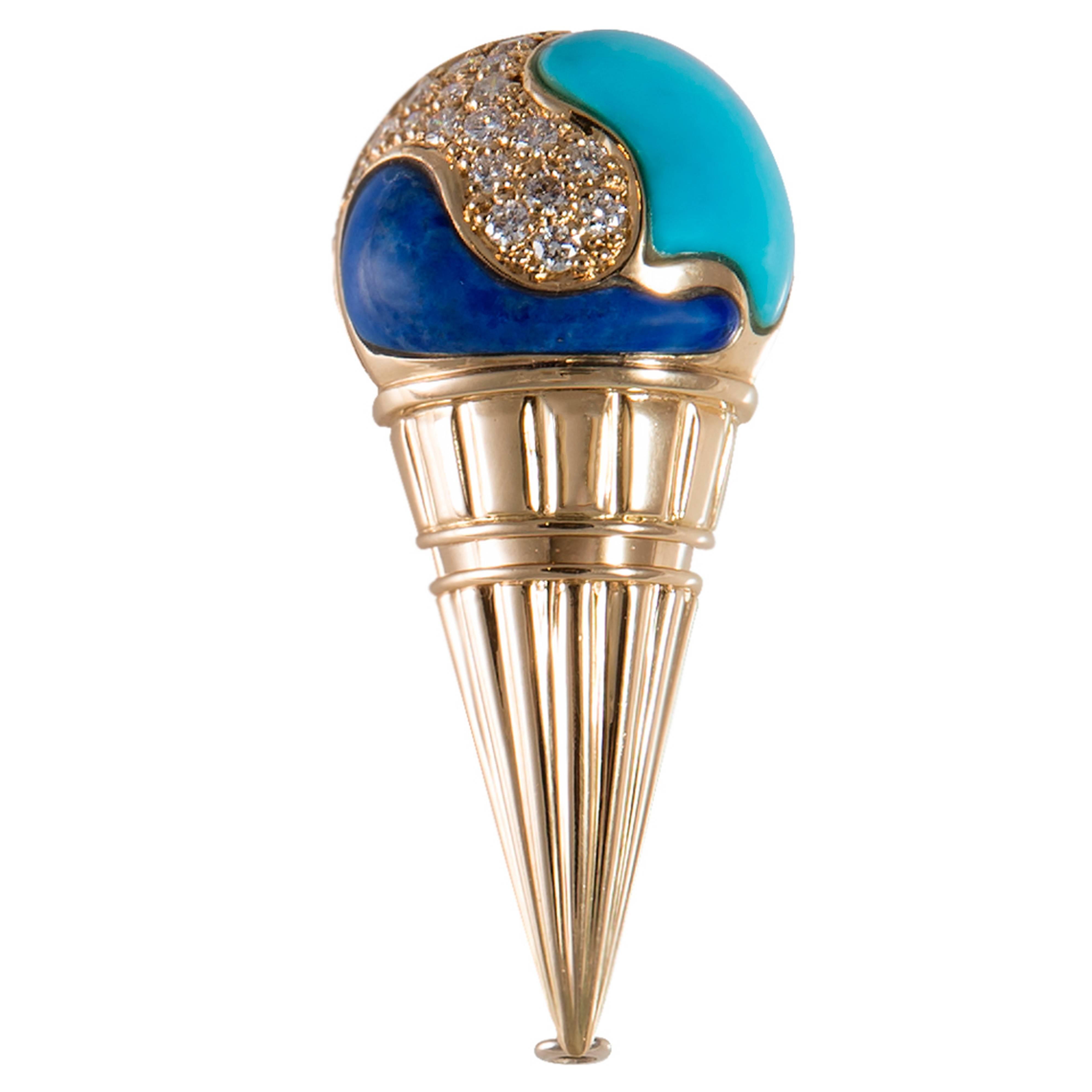 bulgari ice cream brooch