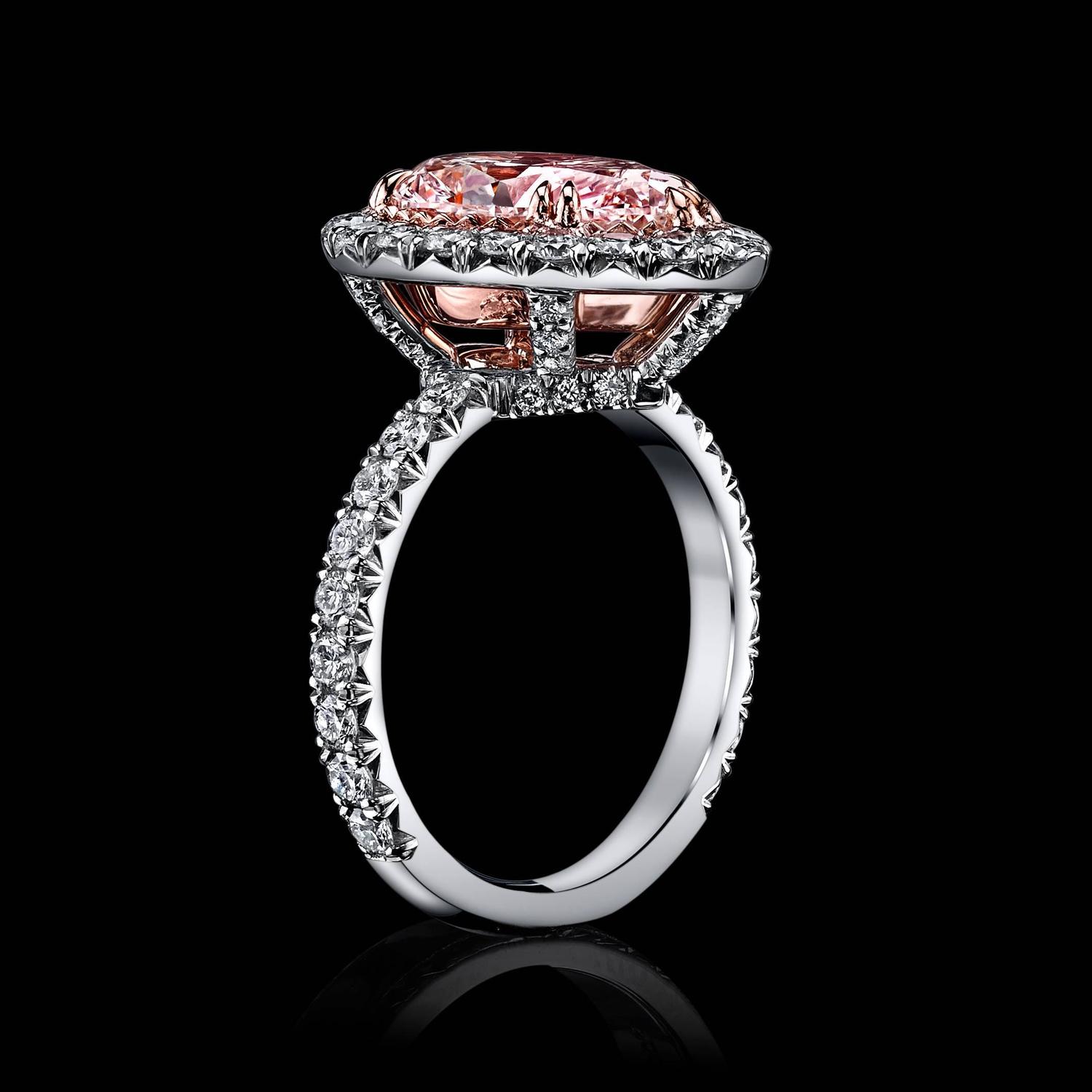 Luxury Light Pink Diamond Engagement Rings