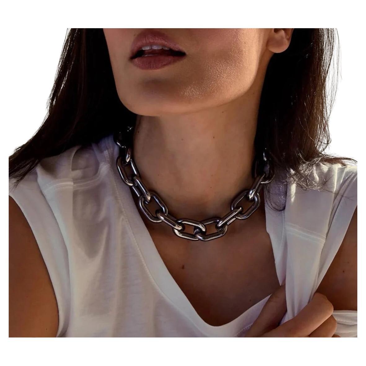Collana cubana in rodio nero In condizioni Nuovo in vendita a Studio City, CA