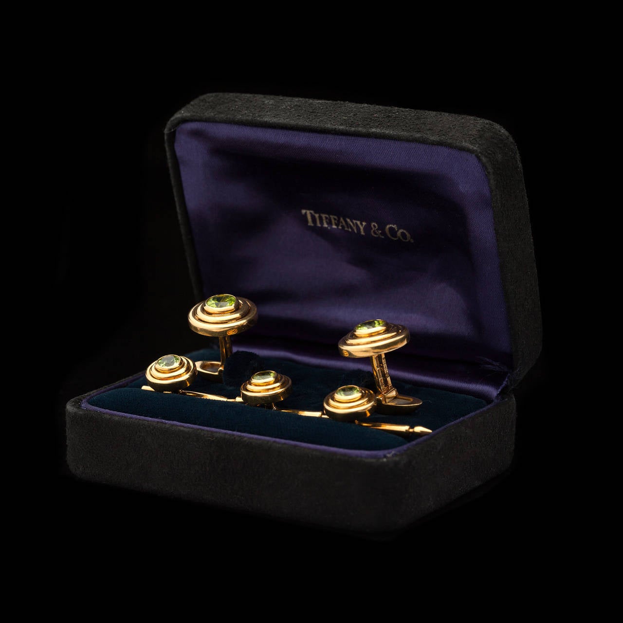 Men's Tiffany & Co. Peridot Gold Gentleman’s Dress Set