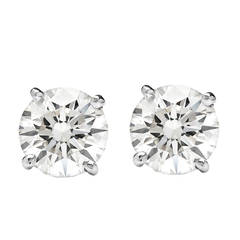 2.43 Carat GIA Cert Diamond Platinum Stud Earrings