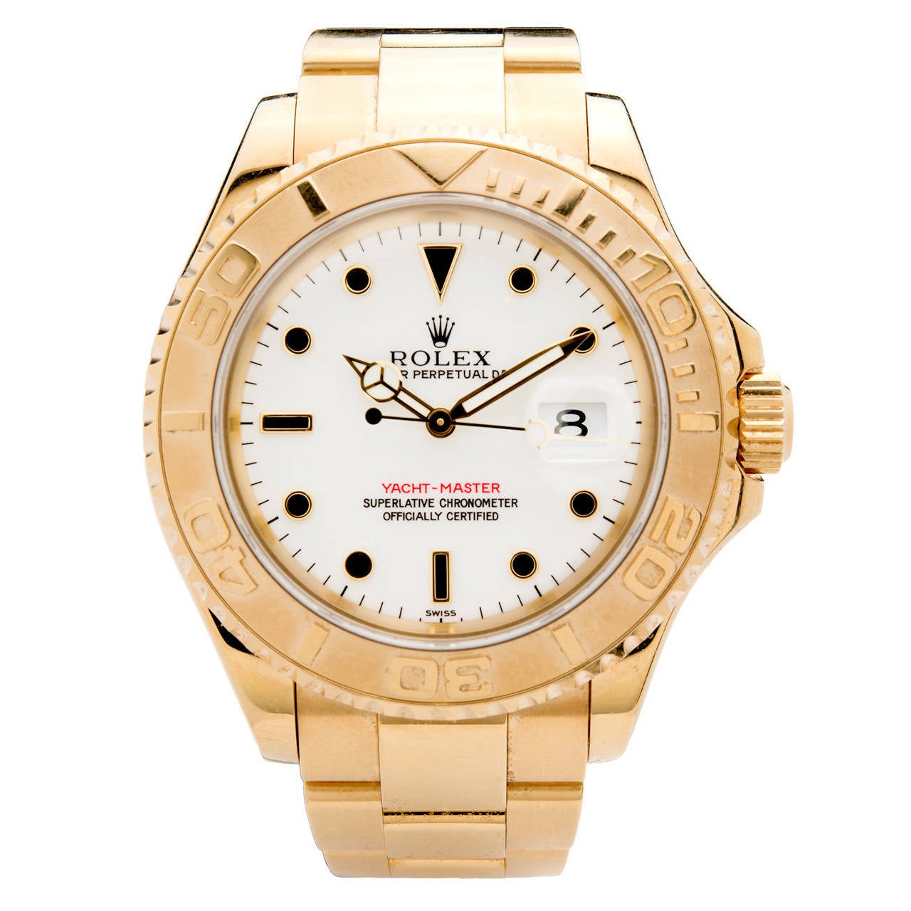 Rolex Yellow Gold Yacht-Master Perpetual Automatic Wristwatch
