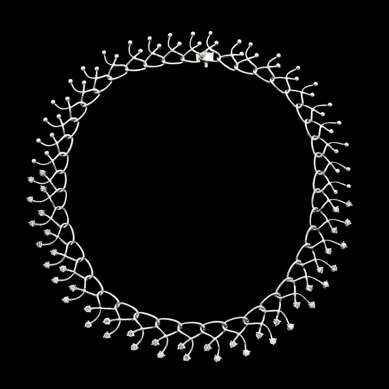 Cascading Diamond Link Necklace