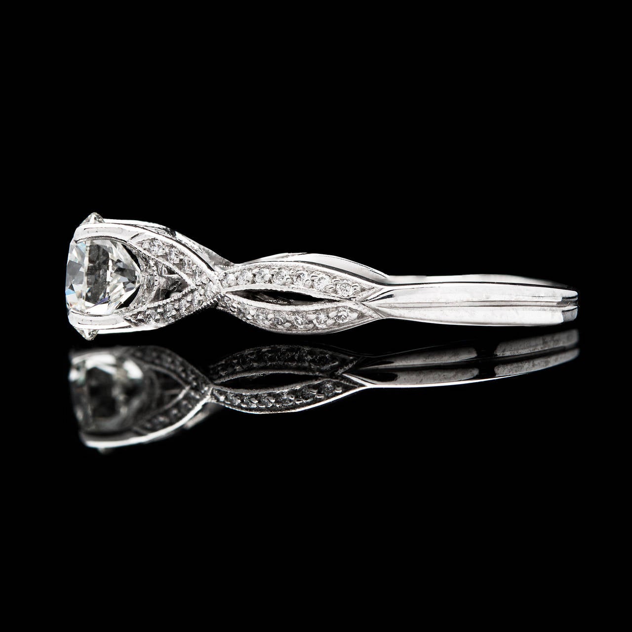 Contemporaneo Anello di fidanzamento Tacori Ribbon Twist in vendita