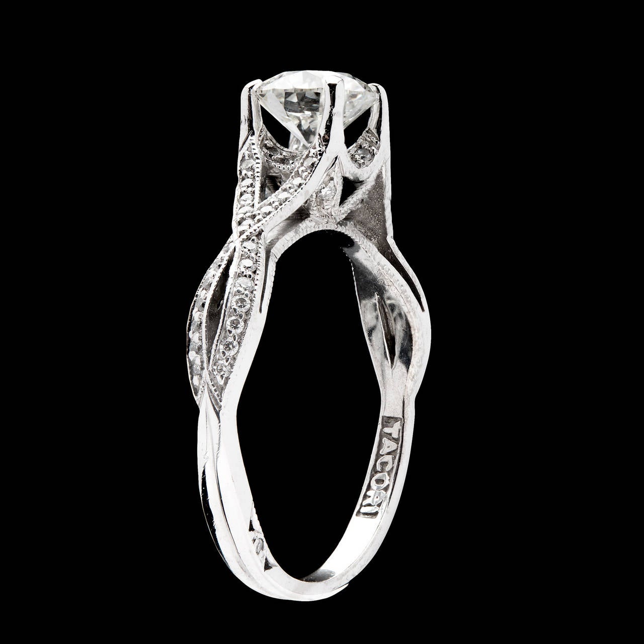 Anello di fidanzamento Tacori Ribbon Twist In condizioni ottime in vendita a San Francisco, CA
