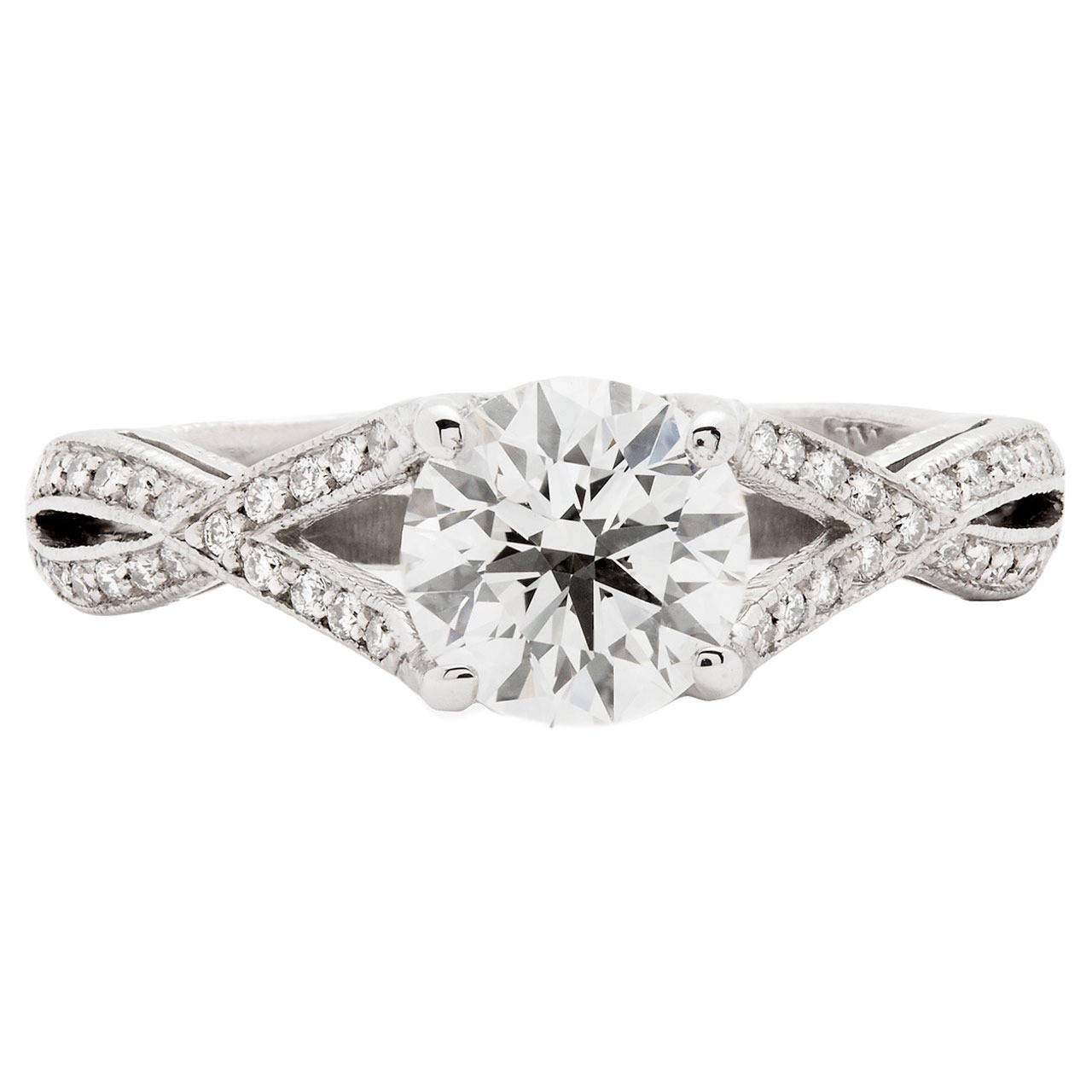 Tacori Ribbon Twist Engagement Ring For Sale