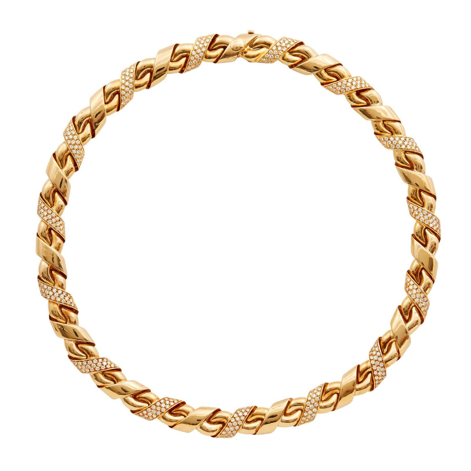 Chaumet Diamond Gold Necklace