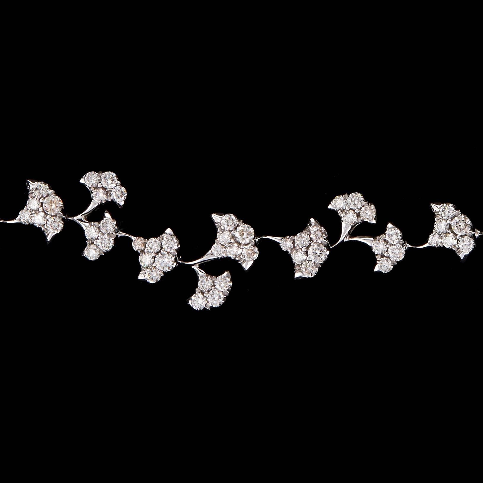 Luca Carati Floral Diamond Bracelet In New Condition In San Francisco, CA