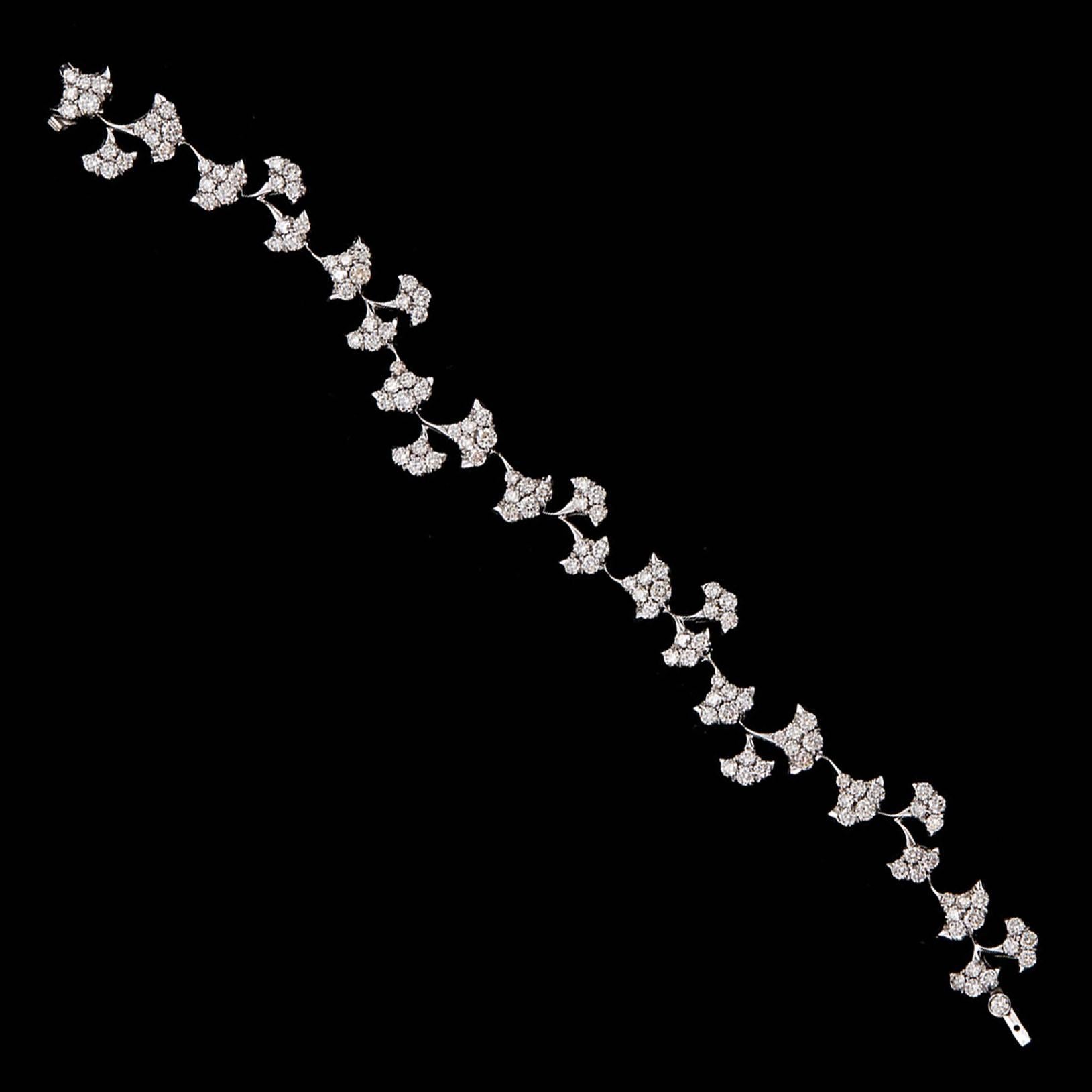 Contemporary Luca Carati Floral Diamond Bracelet
