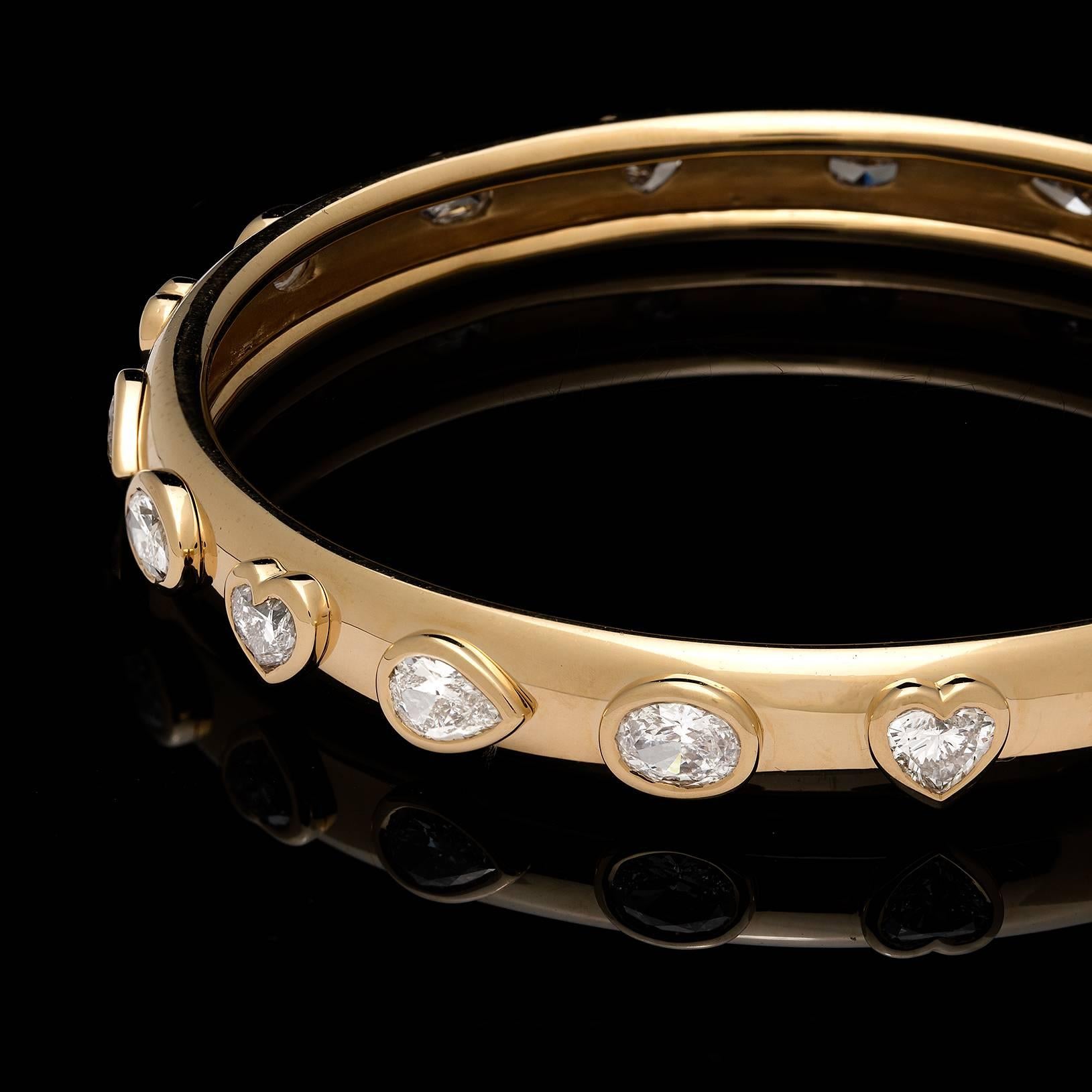 Bracciale in oro con diamanti taglio Fancy In condizioni Nuovo in vendita a San Francisco, CA