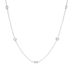 Diamonds by The Yard Necklace Featuring Rounds and Marquises