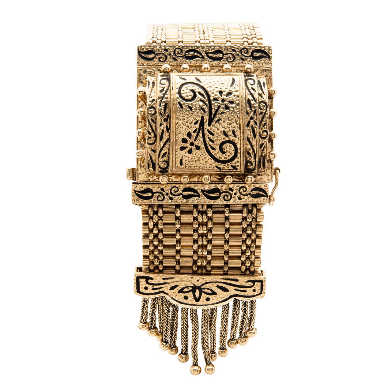 Geneva Lady's Yellow Gold Tassel Hidden Wristwatch