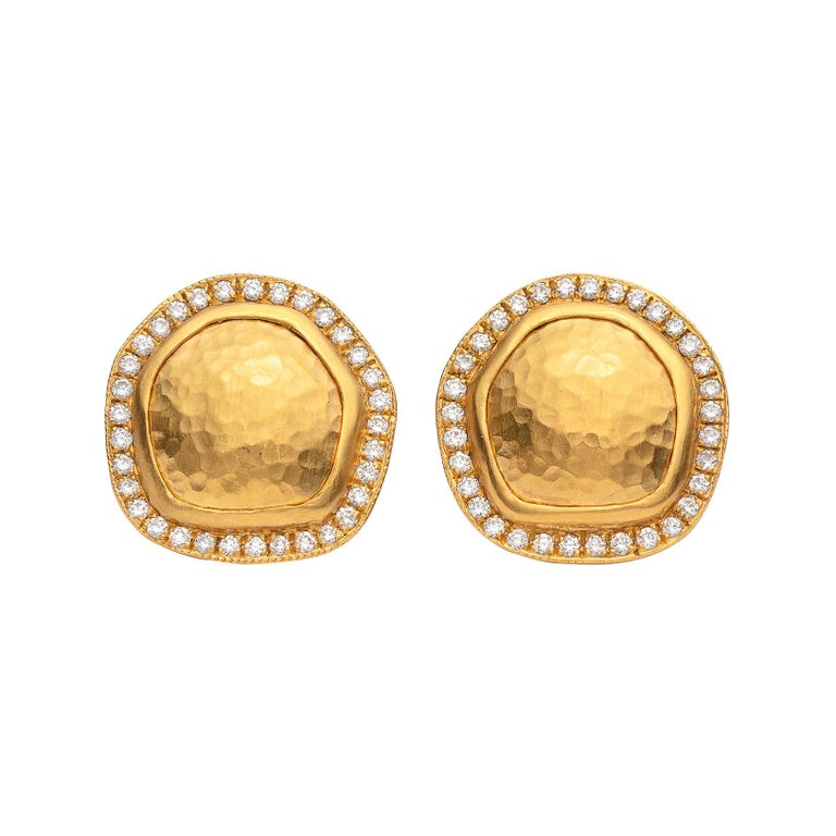 Lika Behar Diamond And 22 Karat Gold Earrings For At 1stdibs Lika Behar Diamond And 22 Karat Gold Earrings For