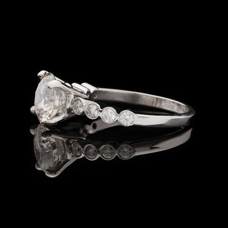 Solitaire Engagement Ring In Excellent Condition In San Francisco, CA