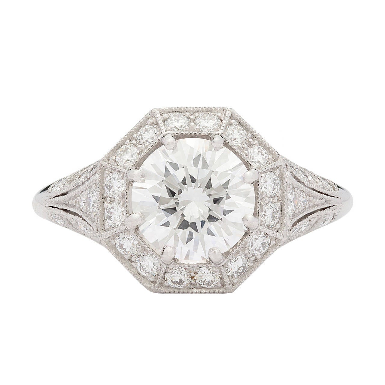 1.51 Carat GIA Certified Diamond Platinum Ring