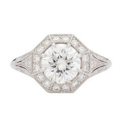 1.51 Carat GIA Certified Diamond Platinum Ring