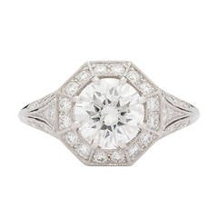1.51 Carat GIA Certified Diamond Platinum Ring 4