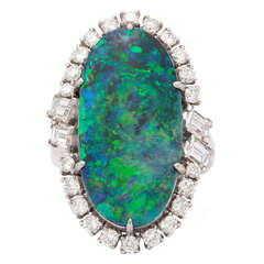 Black Opal Cocktail Ring