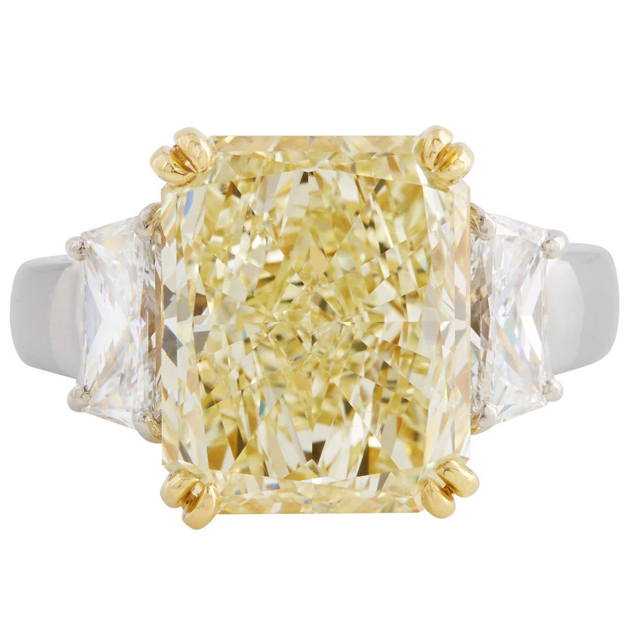 Fancy Light Yellow 8.00 Carat Diamond Platinum Engagement Ring