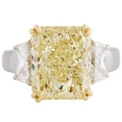 Fancy Light Yellow 8.00 Carat Diamond Platinum Engagement Ring