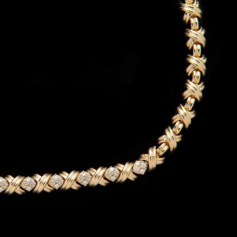 Tiffany & Co. Diamond Necklace In Excellent Condition In San Francisco, CA