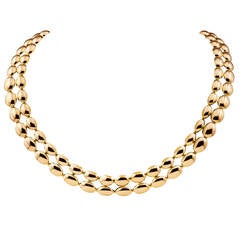 Chaumet Domed Oval Link Gold Necklace 4